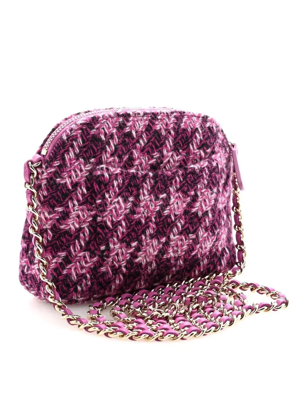 Chanel Tweed Quilted Mini Clutch With #321576C16B